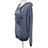 Great Lakes Up North Michigan Hoodie Peninsula Lightweight Blue Womens L