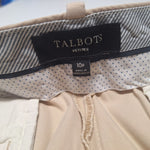 Talbots Petite Cropped Curvy Pants Capri Womens 10 P Spring Summer Khaki Bottoms