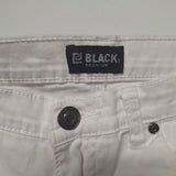CJ Black Premium Jeans Zipper Distressed Rips Thrashed Punk White Mens 30 x 30