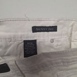 CJ Black Premium Jeans Zipper Distressed Rips Thrashed Punk White Mens 30 x 30