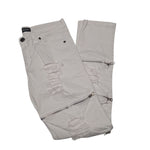 CJ Black Premium Jeans Zipper Distressed Rips Thrashed Punk White Mens 30 x 30