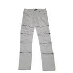 CJ Black Premium Jeans Zipper Distressed Rips Thrashed Punk White Mens 30 x 30