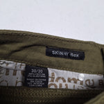 CJ Black Premium Jeans Zipper Skinny Flex Punk Green Mens 30 x 30 Rouched Rock