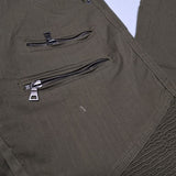 CJ Black Premium Jeans Zipper Skinny Flex Punk Green Mens 30 x 30 Rouched Rock