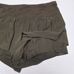 Lululemon Athletica Squad Goal Shorts Workout Green Layers Womens 4 Stretch