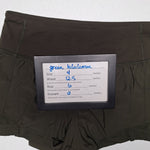 Lululemon Athletica Squad Goal Shorts Workout Green Layers Womens 4 Stretch