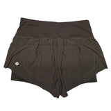 Lululemon Athletica Squad Goal Shorts Workout Green Layers Womens 4 Stretch