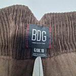 BDG Urban Outfitters Corduroy Pants Brown Cargo Pockets Womens 6 UK 10 Buckle