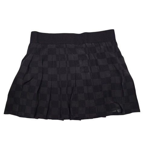 Joy Lab Skort Pleated Lightweight Stretch Womens Medium Pocket Black Gothic Prep