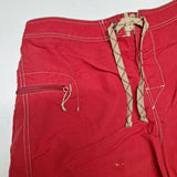 Patagonia Board Shorts Common Threads Red Drawstring Pockets Mens 34 Swim Trunks