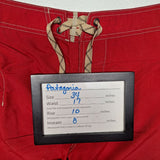 Patagonia Board Shorts Common Threads Red Drawstring Pockets Mens 34 Swim Trunks