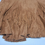 Flair Skirt Faux Suade Cowgirl Native Country Ruffle Asymmetrical Womens Small