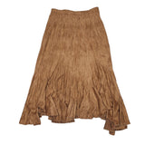 Flair Skirt Faux Suade Cowgirl Native Country Ruffle Asymmetrical Womens Small
