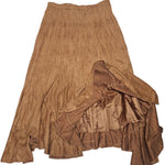 Flair Skirt Faux Suade Cowgirl Native Country Ruffle Asymmetrical Womens Small