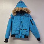 Ganada Goose Chilliwack Down Jacket Topaz Blue Iceberg Bomber Parka Womens XS