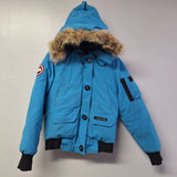 Ganada Goose Chilliwack Down Jacket Topaz Blue Iceberg Bomber Parka Womens XS