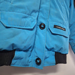 Ganada Goose Chilliwack Down Jacket Topaz Blue Iceberg Bomber Parka Womens XS