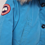 Ganada Goose Chilliwack Down Jacket Topaz Blue Iceberg Bomber Parka Womens XS
