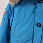 Ganada Goose Chilliwack Down Jacket Topaz Blue Iceberg Bomber Parka Womens XS