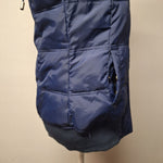 Papermoon Vest Removable Hood Faux Fur Winter Fall Blue Womens Large Zip Snap