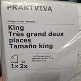 Ikea Praktviva King Duvet Sham Set White Simple Clean Modern Cozy