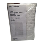 Ikea Praktviva King Duvet Sham Set White Simple Clean Modern Cozy