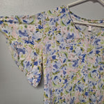 Lauren Conrad LC Tee Shirt Floral Summer Spring Womens Plus XXL Flutter Sleeve