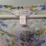 Lauren Conrad LC Tee Shirt Floral Summer Spring Womens Plus XXL Flutter Sleeve