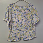 Lauren Conrad LC Tee Shirt Floral Summer Spring Womens Plus XXL Flutter Sleeve