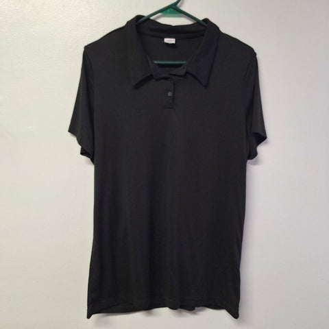 Animal Den Polo Shirt Womens Ladies XL Black Collared Professional Golf Top