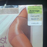 JCPenney Sheerest Support Pantihose Bone 81 Sandalfoot Average Nylon Spandex