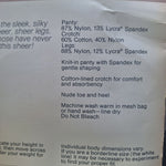 JCPenney Sheerest Support Pantihose Bone 81 Sandalfoot Average Nylon Spandex