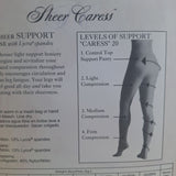 Worthington Sheer Caress Pantihose Sandaltfoot Sand 41 Control Top Average Dark