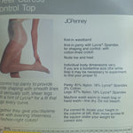 JCPenney Sheer Caress Pantihose Taupe 41 Sandalfoot Average Nylon C121 0483