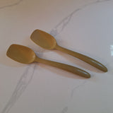 Lille Kirsten Rosti Mepal Denmark Spoons Vintage 7.5 Inch Small Serving Set of 2