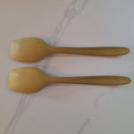 Lille Kirsten Rosti Mepal Denmark Spoons Vintage 7.5 Inch Small Serving Set of 2