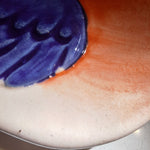 August Ceramics Blue Bird Dish Pottery Tea Spoon Coffee Bar USA 3.5 Inch Glazed