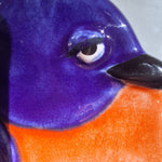 August Ceramics Blue Bird Dish Pottery Tea Spoon Coffee Bar USA 3.5 Inch Glazed