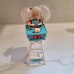 1998 Mattel Kelly Barbie High Chair McDonalds Moves Happy Meal Hair Burger Toy