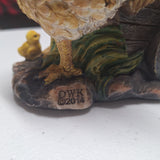 Mother Hen Chickens Salt Pepper Shaker Set Resin Cart Sunflower Country Farm