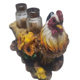 Mother Hen Chickens Salt Pepper Shaker Set Resin Cart Sunflower Country Farm