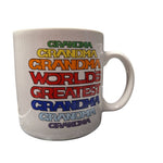 Worlds Greatest Grandma Grandpa Mug Set Pair Retro Colorful Gift Grandparents