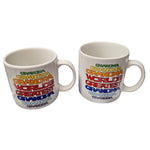 Worlds Greatest Grandma Grandpa Mug Set Pair Retro Colorful Gift Grandparents