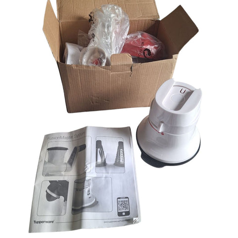 Tupperware Fusion Master Spiralizer Base Accessories Instructions Red Zoodles