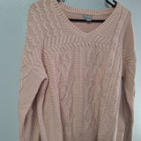 Falls Creek Knit Sweater Pink Blush Warm Womens Large Comfy With Tags