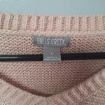 Falls Creek Knit Sweater Pink Blush Warm Womens Large Comfy With Tags