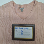 Falls Creek Knit Sweater Pink Blush Warm Womens Large Comfy With Tags