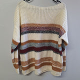 Maurices Striped Sweater Soft Acrylic Womens Large Button Shoulders