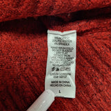 Double Zero Red Sweater Soft Womens Lovely Large Turtle Neck Bat Wing Warm