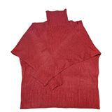 Double Zero Red Sweater Soft Womens Lovely Large Turtle Neck Bat Wing Warm